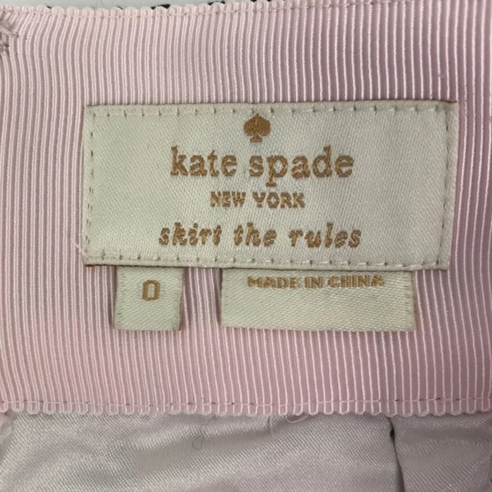 KATE SPADE Navy Pink Lace Pencil Skirt sz 0 - Picture 7 of 10